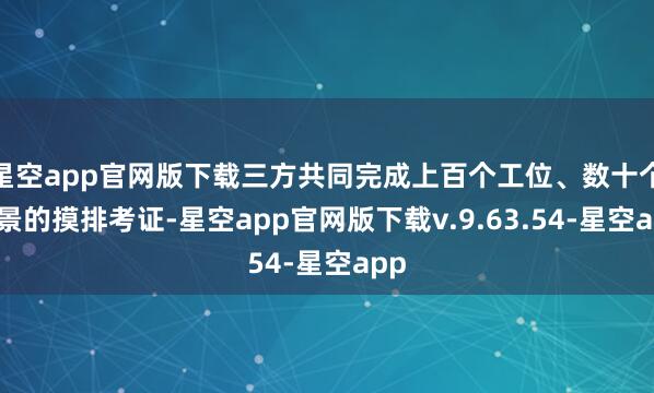 星空app官网版下载三方共同完成上百个工位、数十个场景的摸排考证-星空app官网版下载v.9.63.54-星空app
