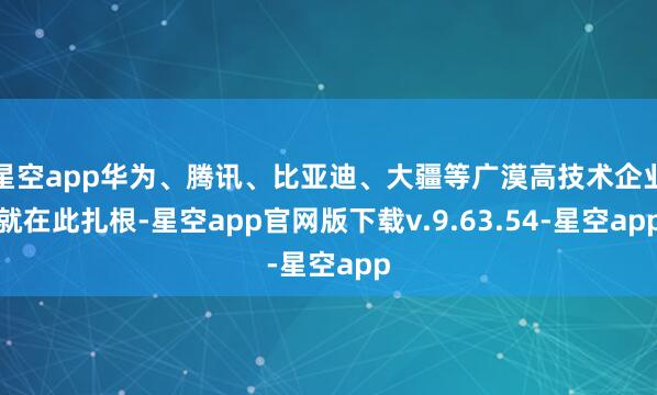 星空app华为、腾讯、比亚迪、大疆等广漠高技术企业就在此扎根-星空app官网版下载v.9.63.54-星空app