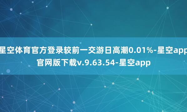 星空体育官方登录较前一交游日高潮0.01%-星空app官网版下载v.9.63.54-星空app