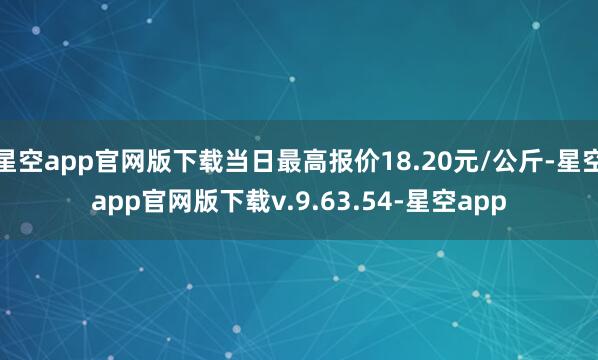 星空app官网版下载当日最高报价18.20元/公斤-星空app官网版下载v.9.63.54-星空app