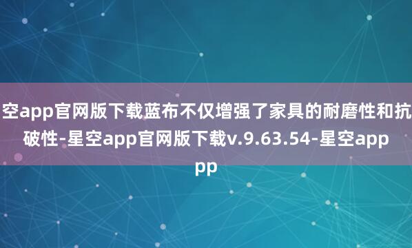 星空app官网版下载蓝布不仅增强了家具的耐磨性和抗扯破性-星空app官网版下载v.9.63.54-星空app