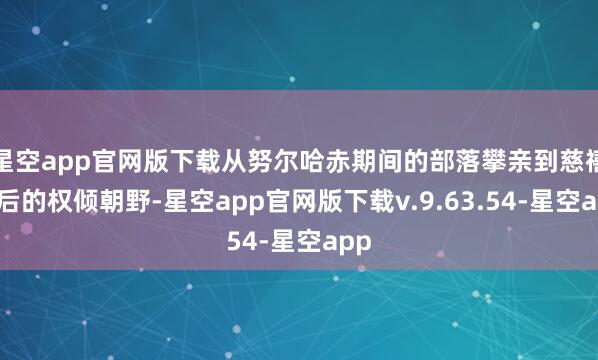 星空app官网版下载从努尔哈赤期间的部落攀亲到慈禧太后的权倾朝野-星空app官网版下载v.9.63.54-星空app