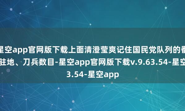 星空app官网版下载上面清澄莹爽记住国民党队列的番号、驻地、刀兵数目-星空app官网版下载v.9.63.54-星空app