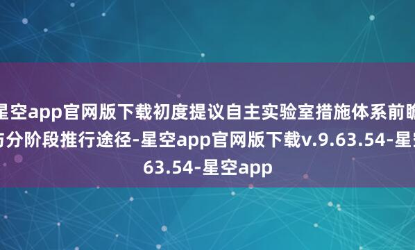 星空app官网版下载初度提议自主实验室措施体系前瞻框架与分阶段推行途径-星空app官网版下载v.9.63.54-星空app
